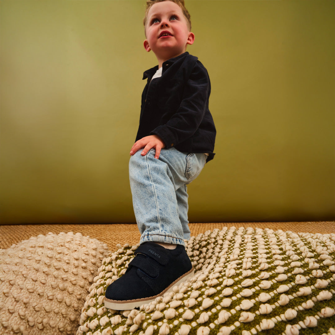 Comet Navy Suede Boys Kids Shoe