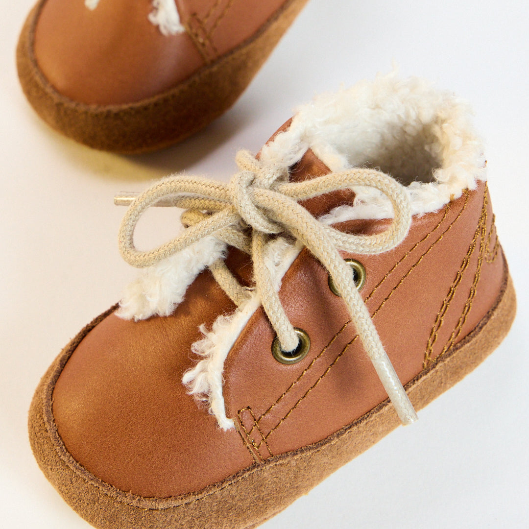 Alba Tan Leather Soft Sole Bootie