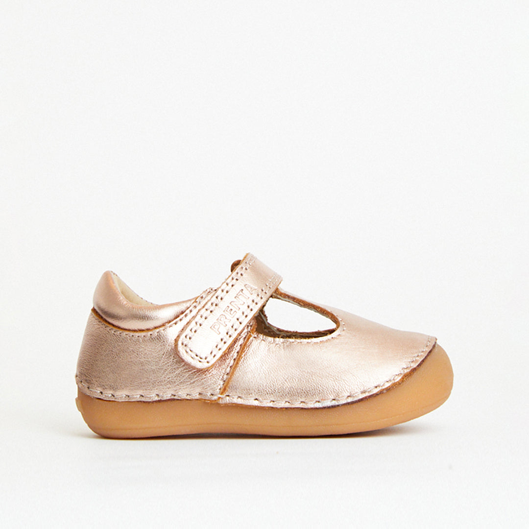 Atlas Rose Gold Metallic First Walker Shoe