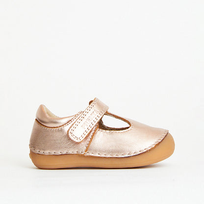 Atlas Rose Gold Metallic First Walker Shoe