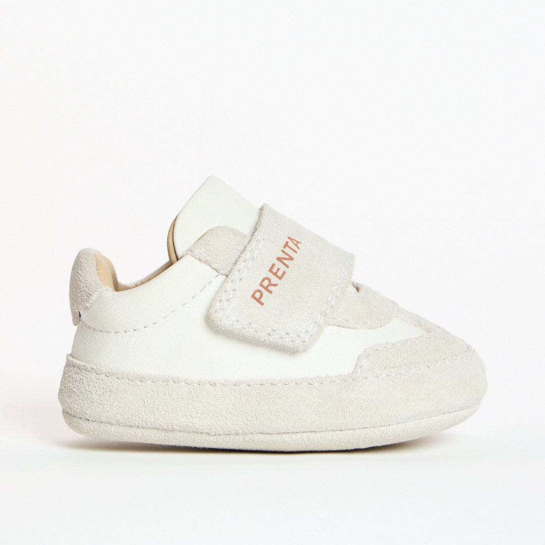 Nova White Leather Soft Sole Trainer