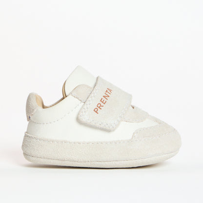 Nova White Leather Soft Sole Trainer