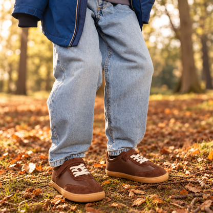 Kai Chocolate Leather Pre-School Barefoot Trainer