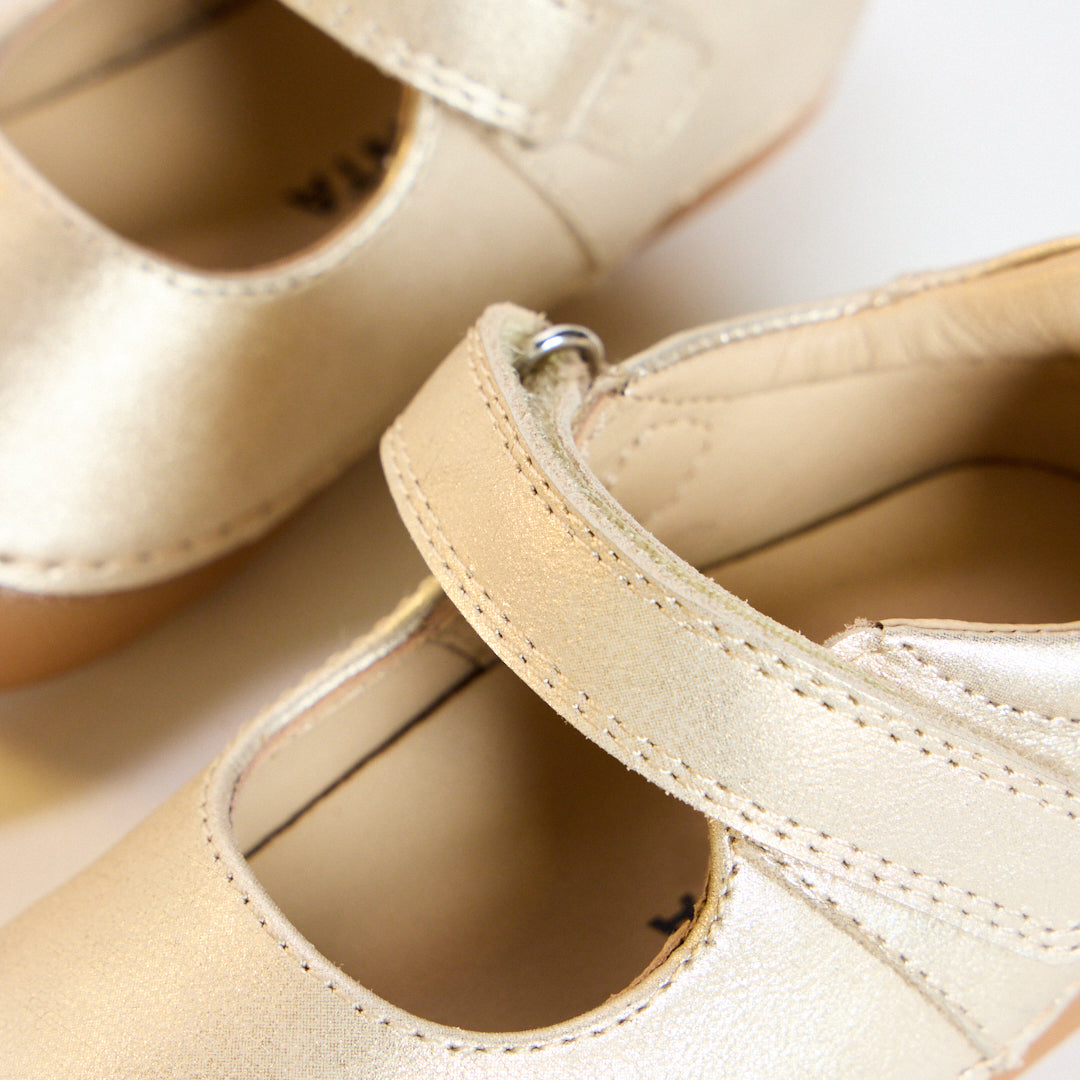 Astra Champagne Shimmer Leather First Walker Mary-Jane