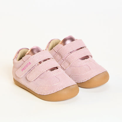 Rocket Pink Sparkle Suede First Walker Trainer
