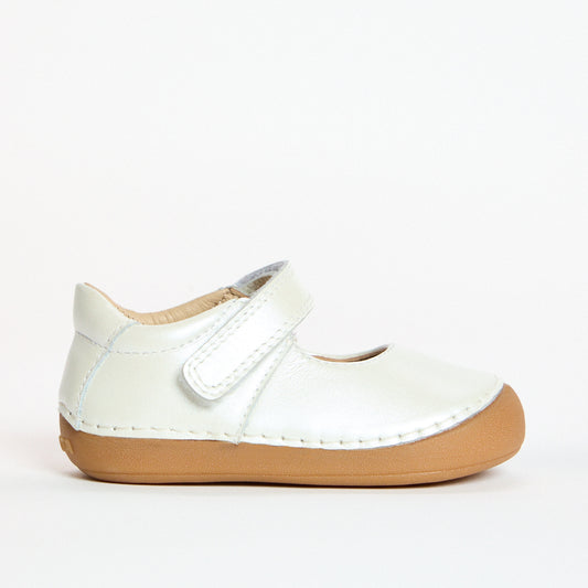 Astra Pearl White Leather First Walker Mary-Jane