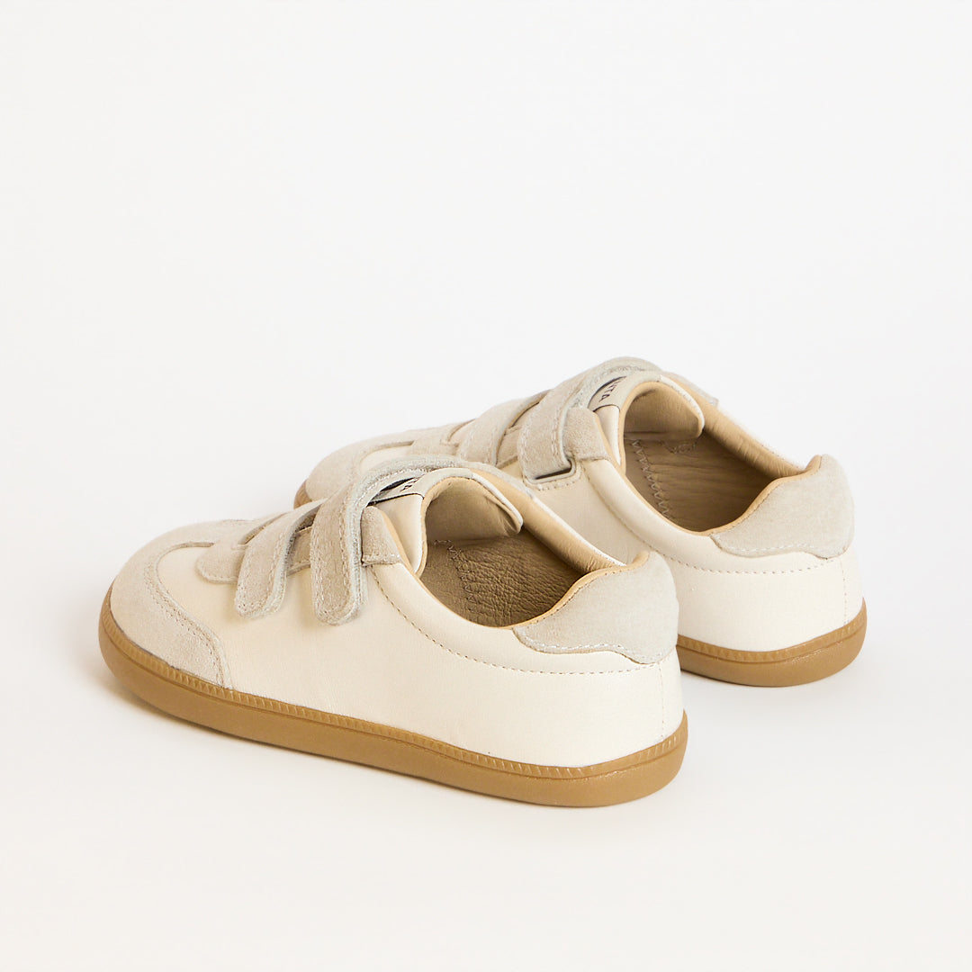 Ash White Leather Pre-School Barefoot Trainer