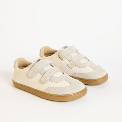Ash White Leather Pre-School Barefoot Trainer