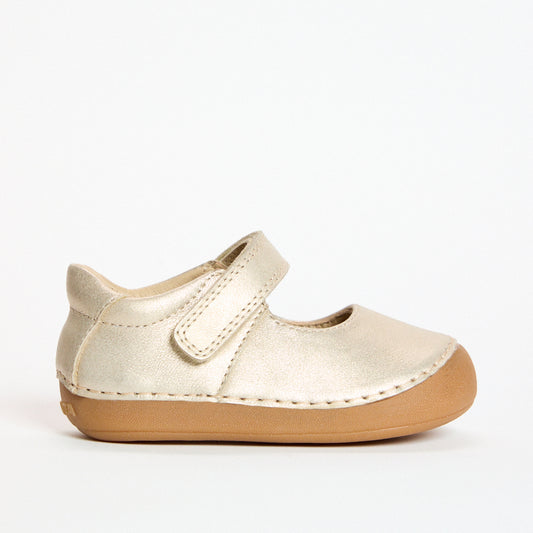 Astra Champagne Shimmer Leather First Walker Mary-Jane