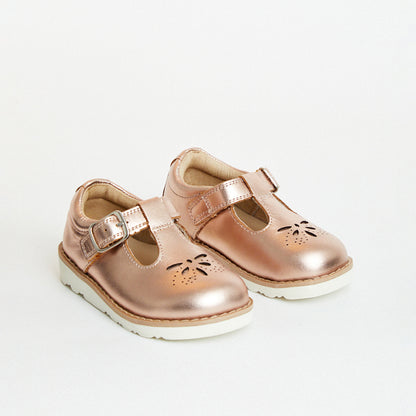 Luna Rose Gold Metallic Girls Kids Shoe