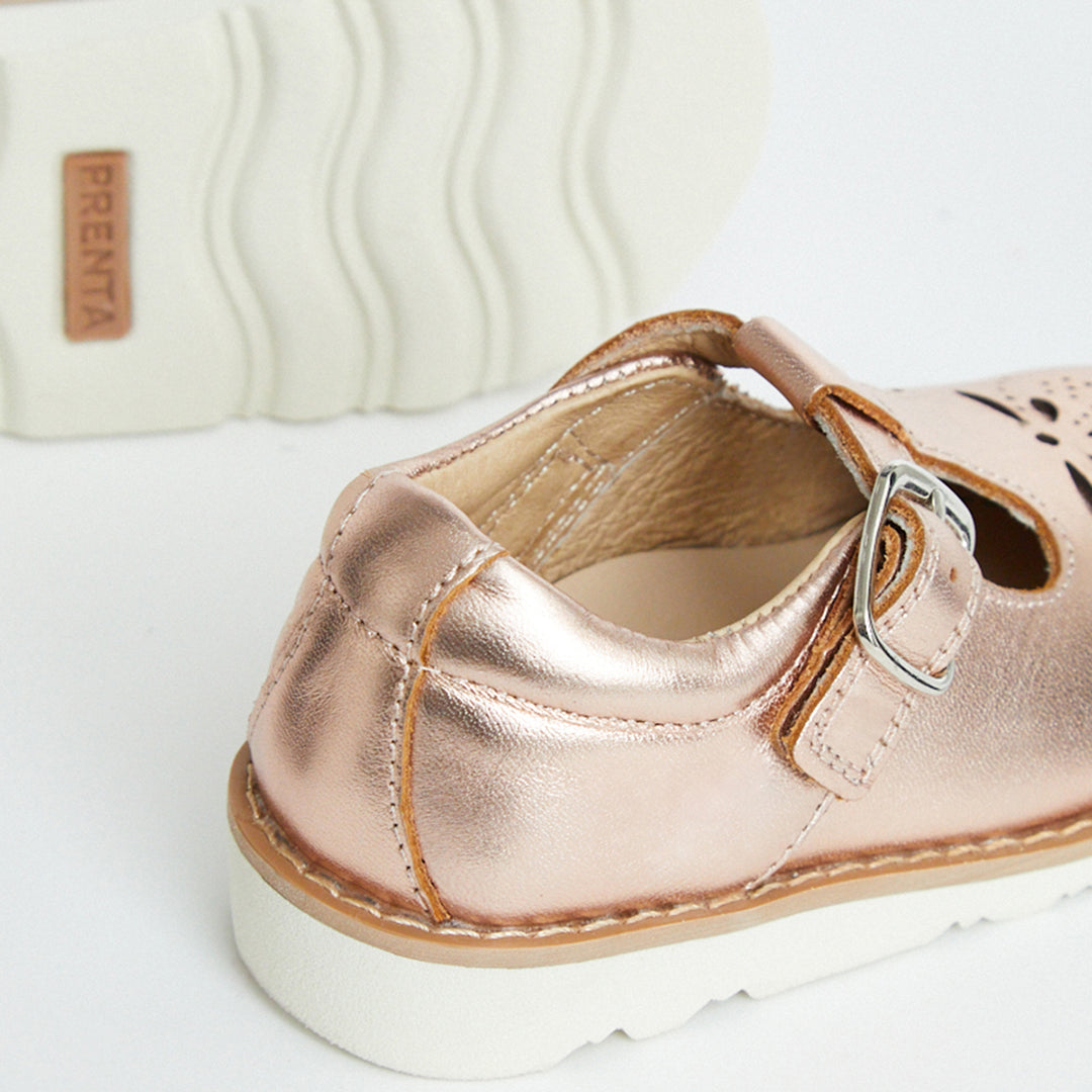 Luna Rose Gold Metallic Girls Kids Shoe