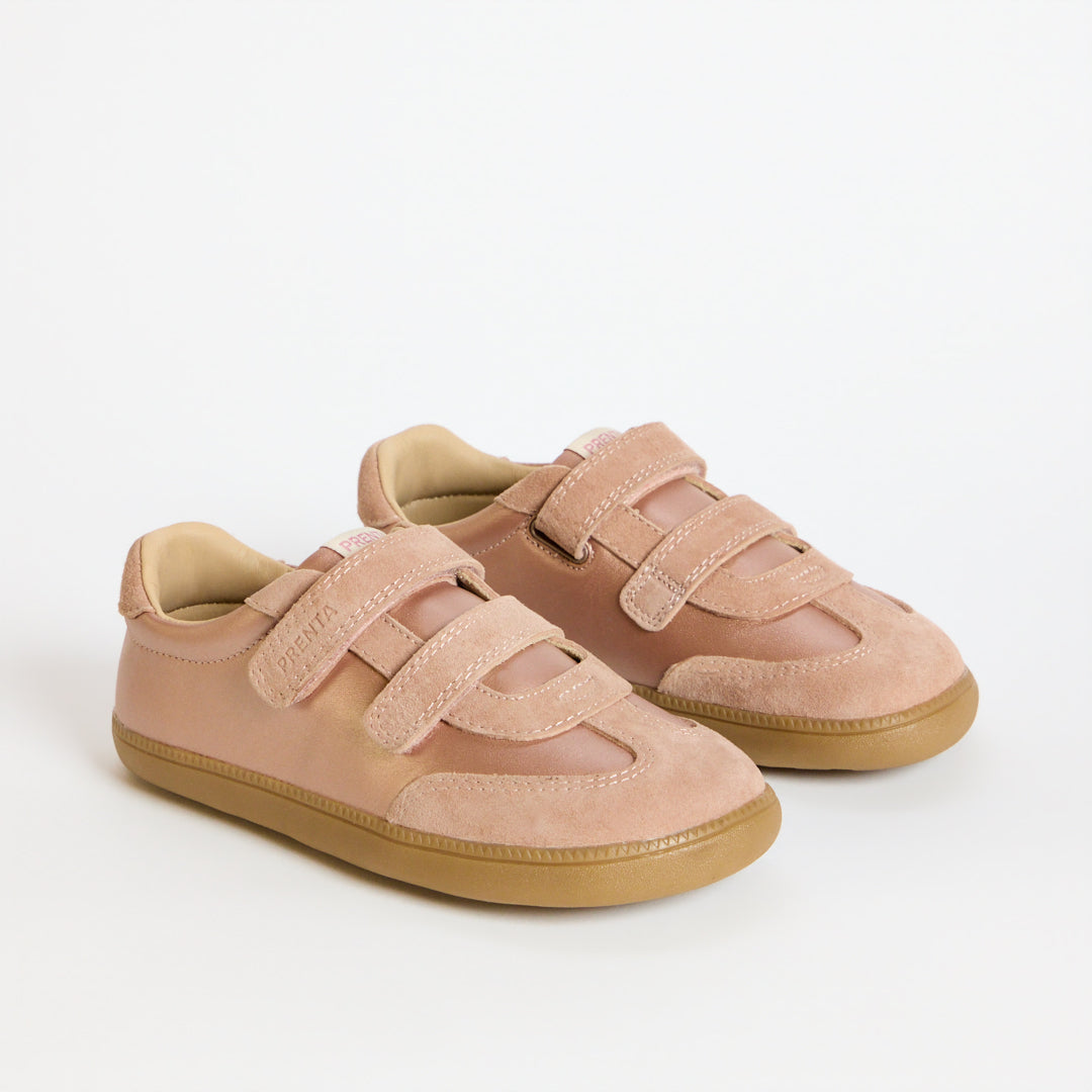 Ash Rose Gold Leather Kids Barefoot Trainer
