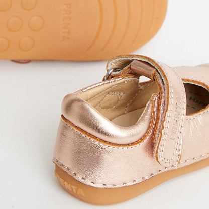 Atlas Rose Gold Metallic First Walker Shoe