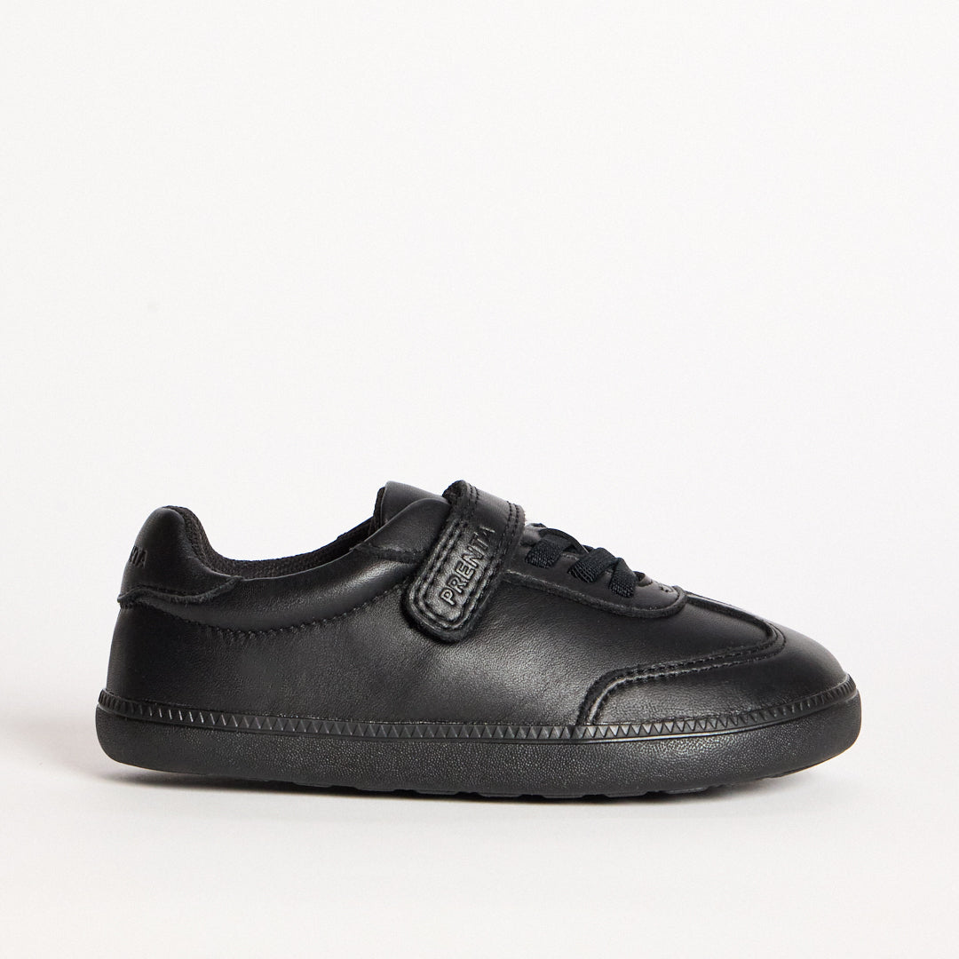 Kai Black Leather Pre-School Barefoot School Shoe