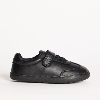 Kai Black Leather Pre-School Barefoot School Shoe