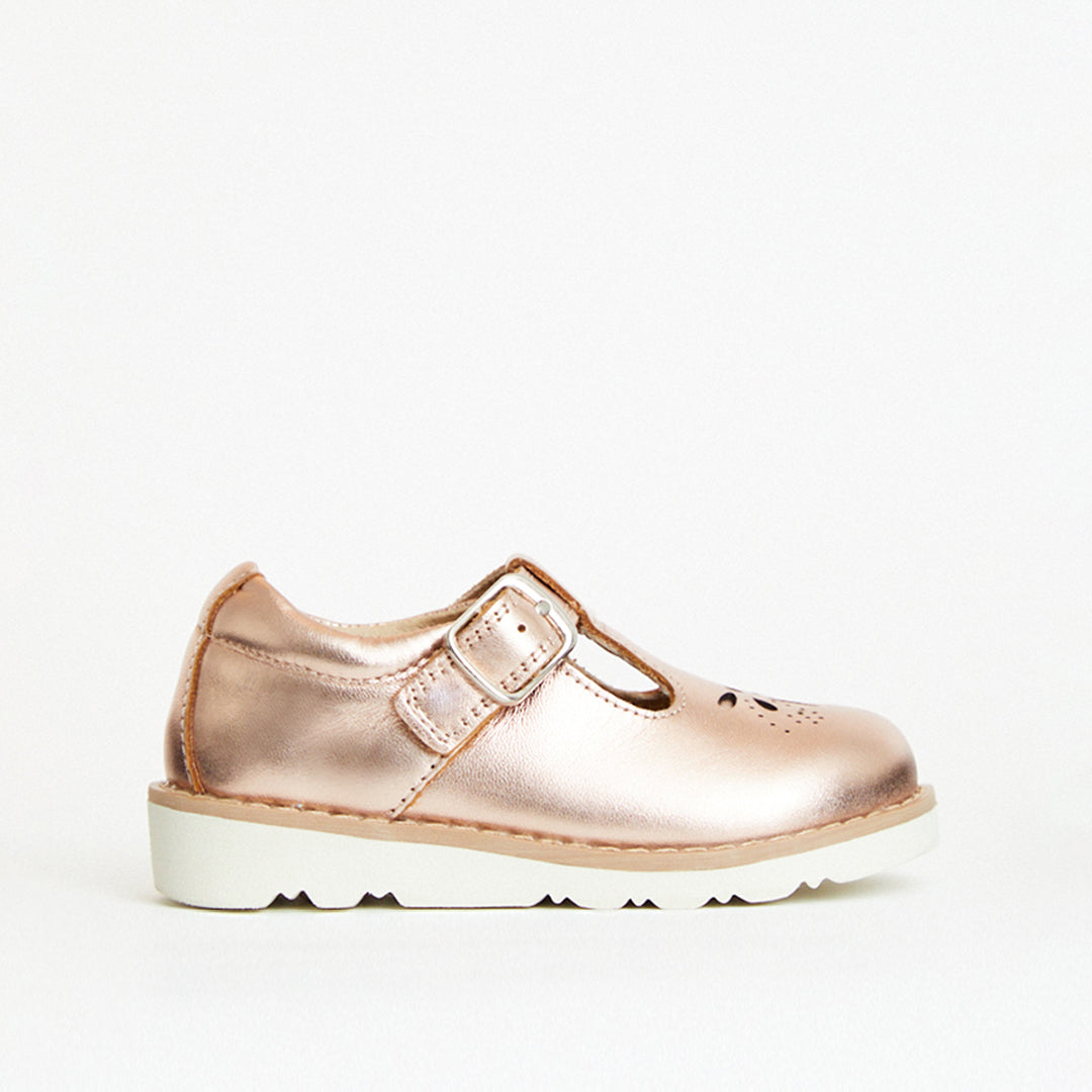 Luna Rose Gold Metallic Girls Kids Shoe