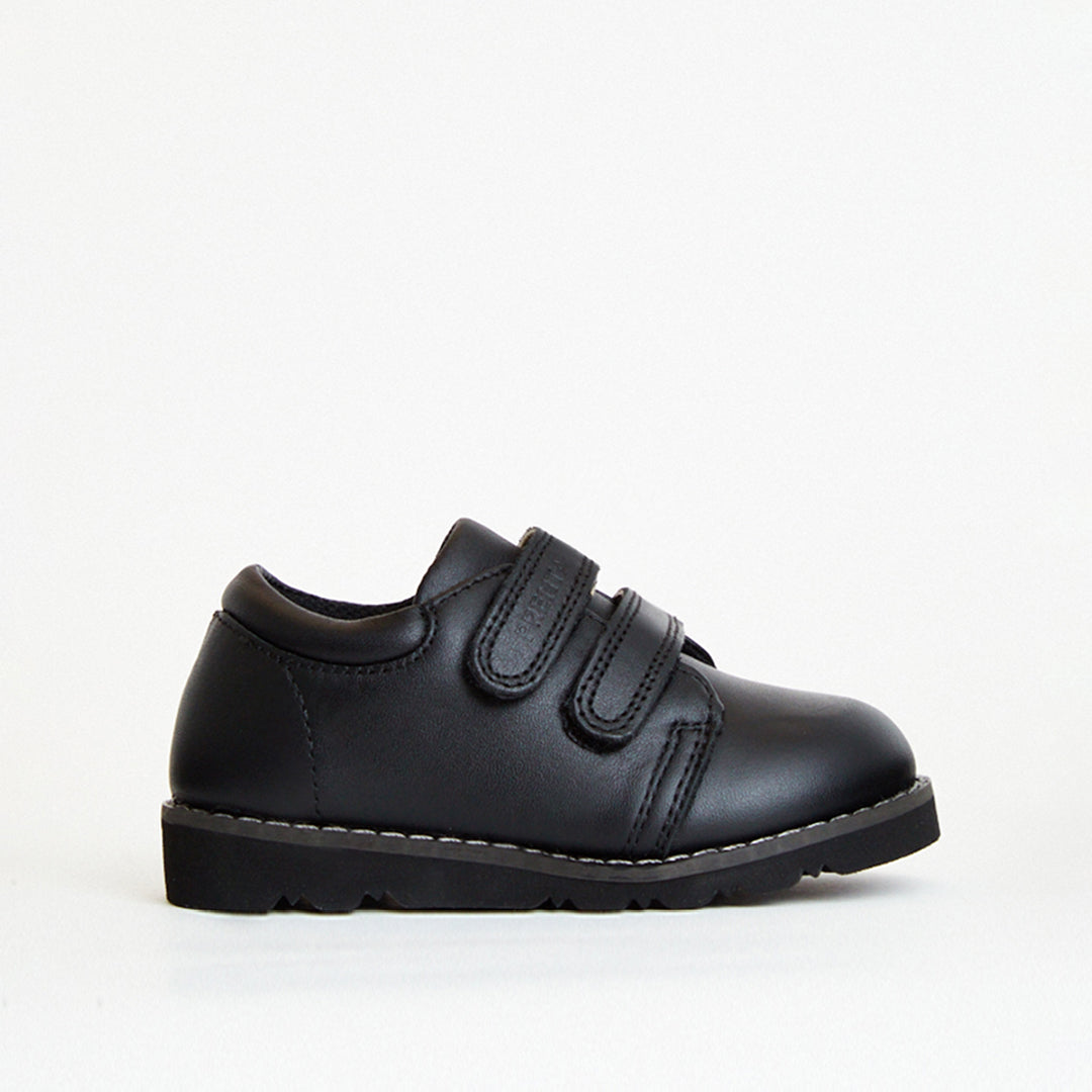 Comet Black Leather Boys Kids Shoe