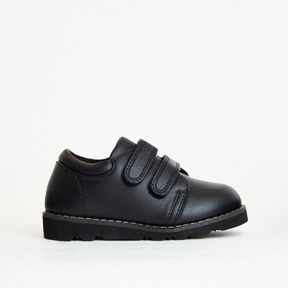 Comet Black Leather Boys Kids Shoe