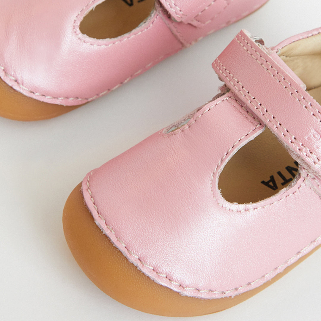 Atlas Pink Metallic First Walker Shoe