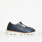 Luna Navy Leather Girls Kids Shoe