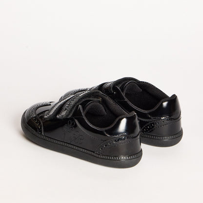 Dusk Bloom Black Patent Kids Barefoot School Shoe