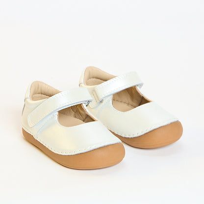 Astra Pearl White Leather First Walker Mary-Jane