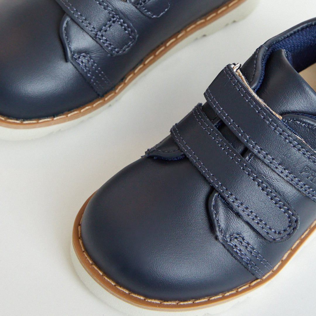 Comet Navy Leather Boys Kids Shoe