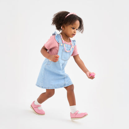 Aurora Pink Metallic Girls Kids Shoe