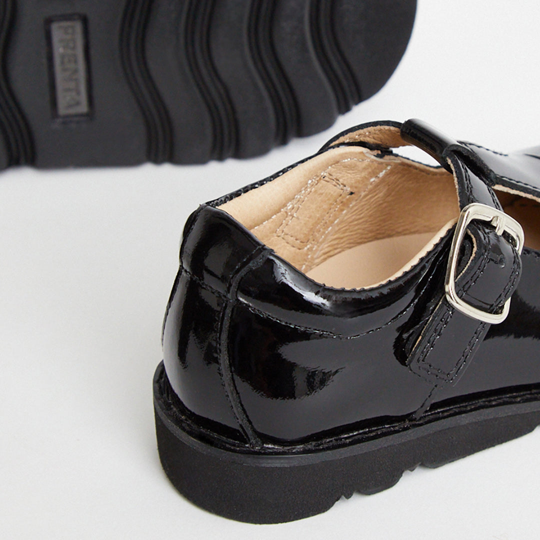 Luna Black Patent Girls Kids Shoe