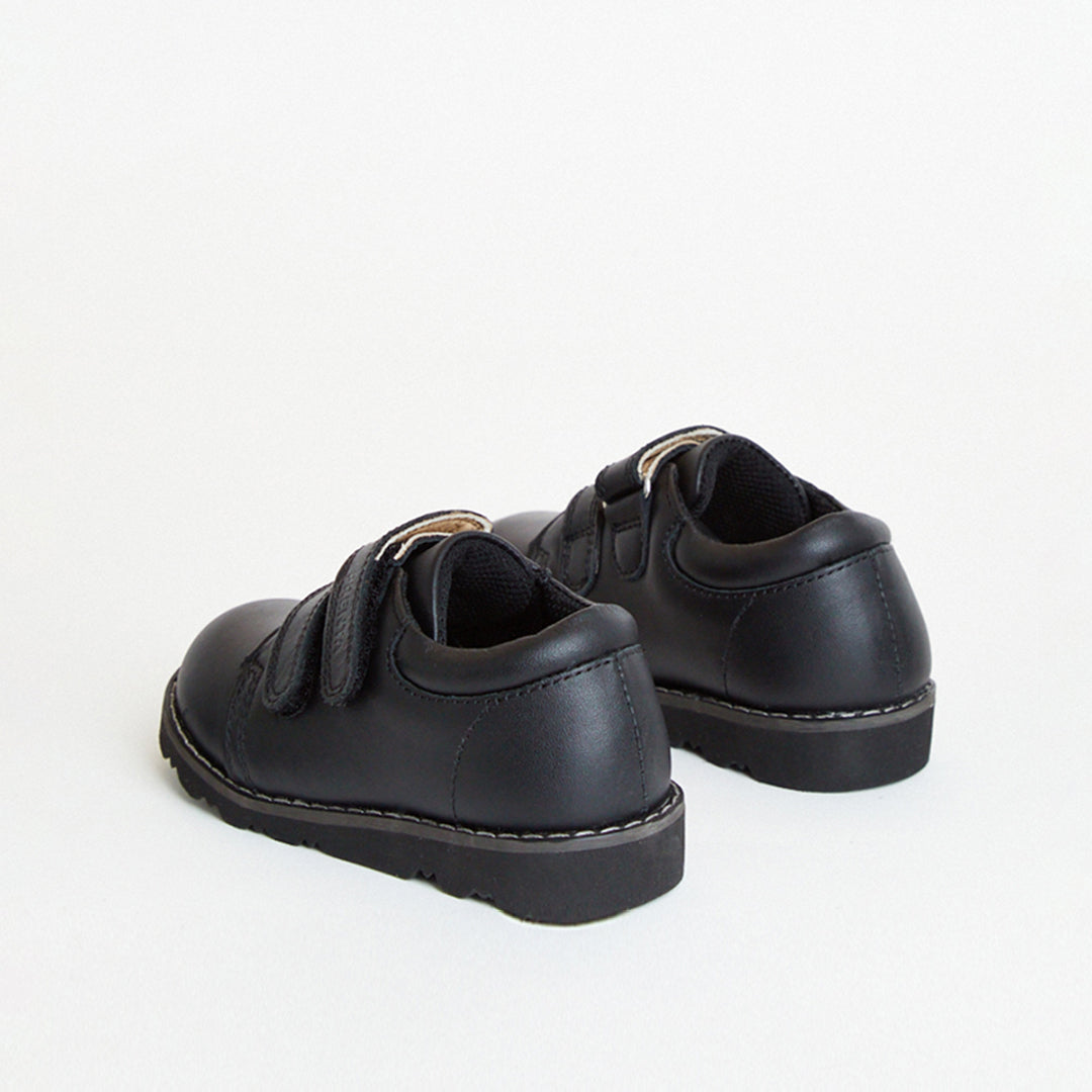 Comet Black Leather Boys Kids Shoe