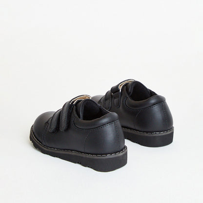 Comet Black Leather Boys Kids Shoe