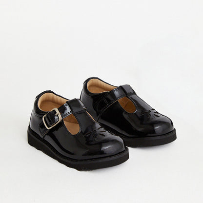 Luna Black Patent Girls Kids Shoe