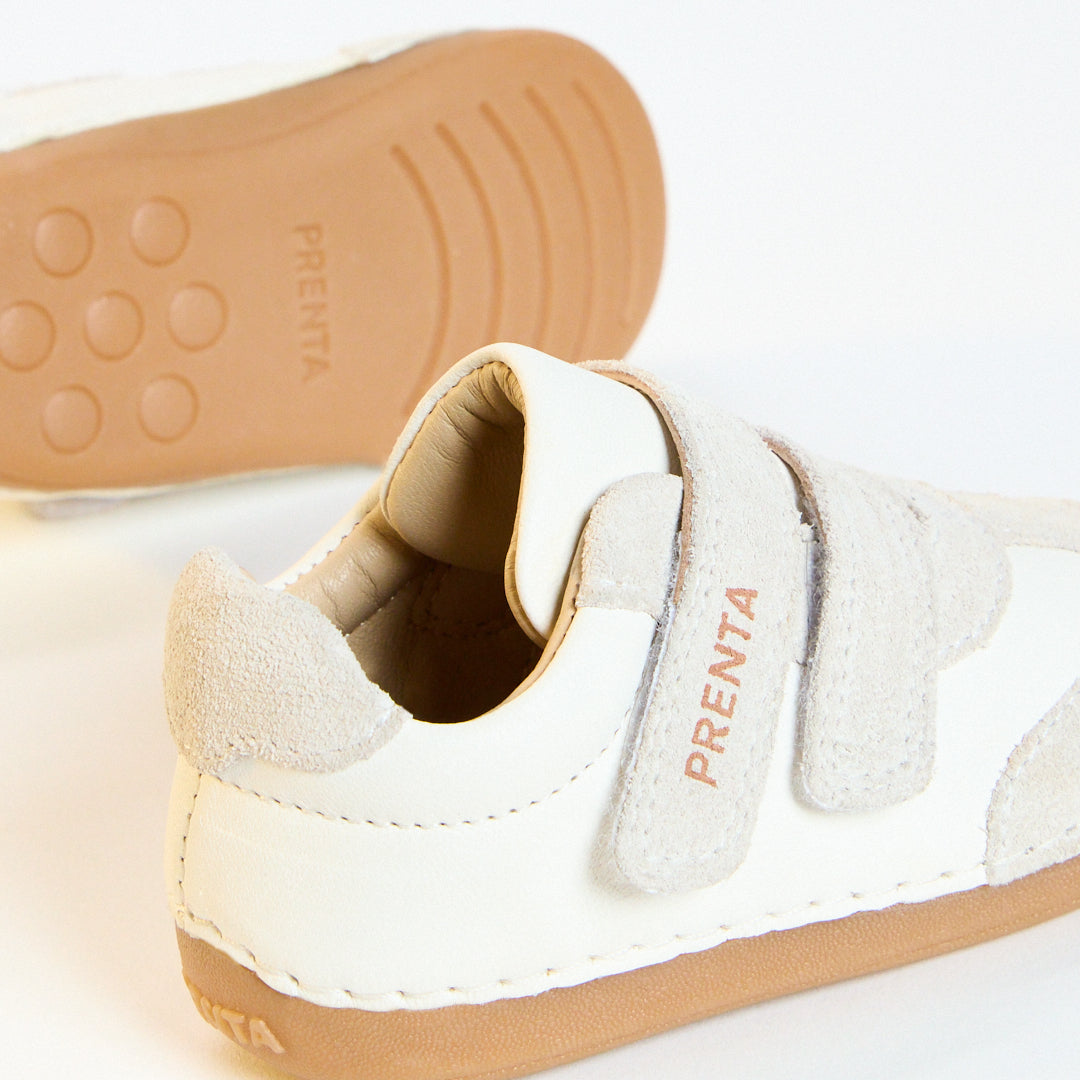 Rocket White Leather First Walker Trainer