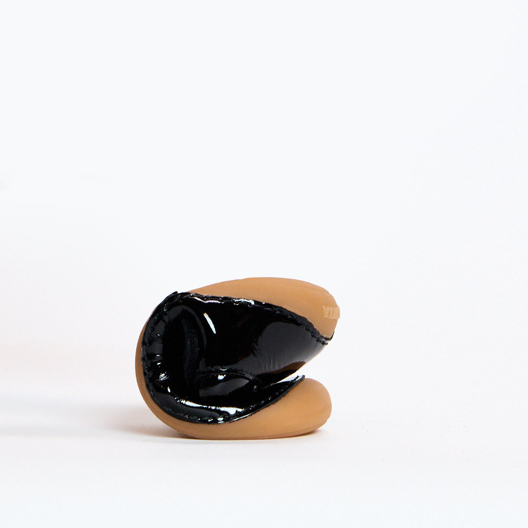 Atlas Black Patent First Walker Shoe