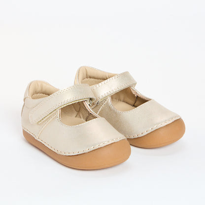 Astra Champagne Shimmer Leather First Walker Mary-Jane
