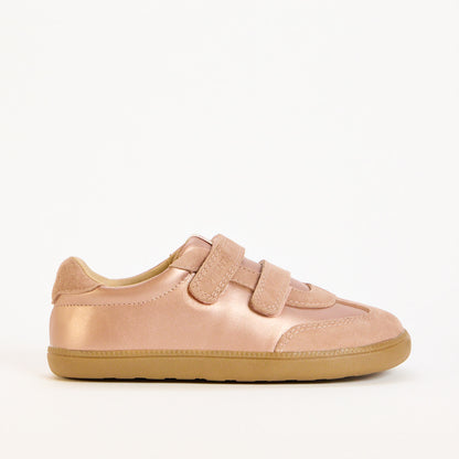 Ash Rose Gold Leather Kids Barefoot Trainer