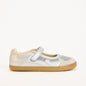 Eve Silver Leather & Mesh Pre-School Barefoot Ballet Trainer