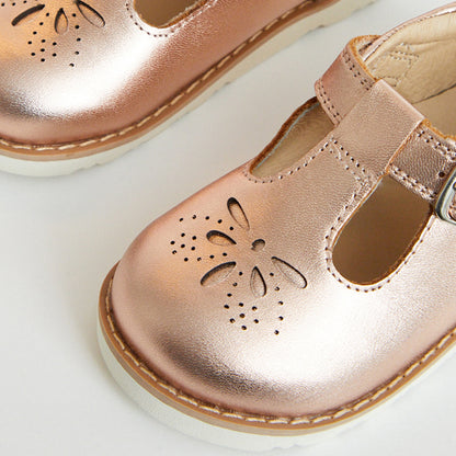 Luna Rose Gold Metallic Girls Kids Shoe