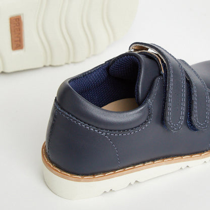 Comet Navy Leather Boys Kids Shoe