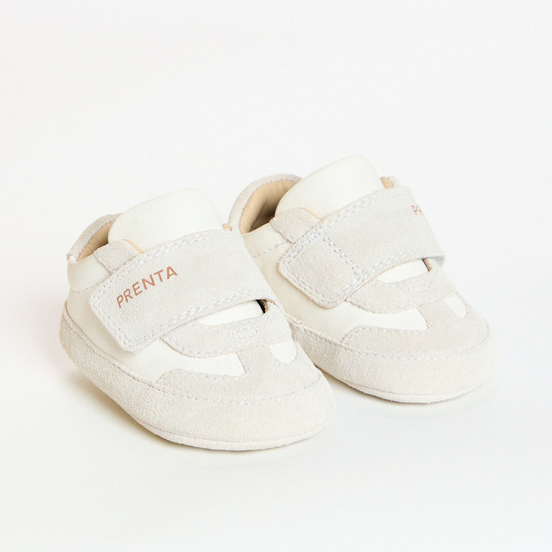 Nova White Leather Soft Sole Trainer