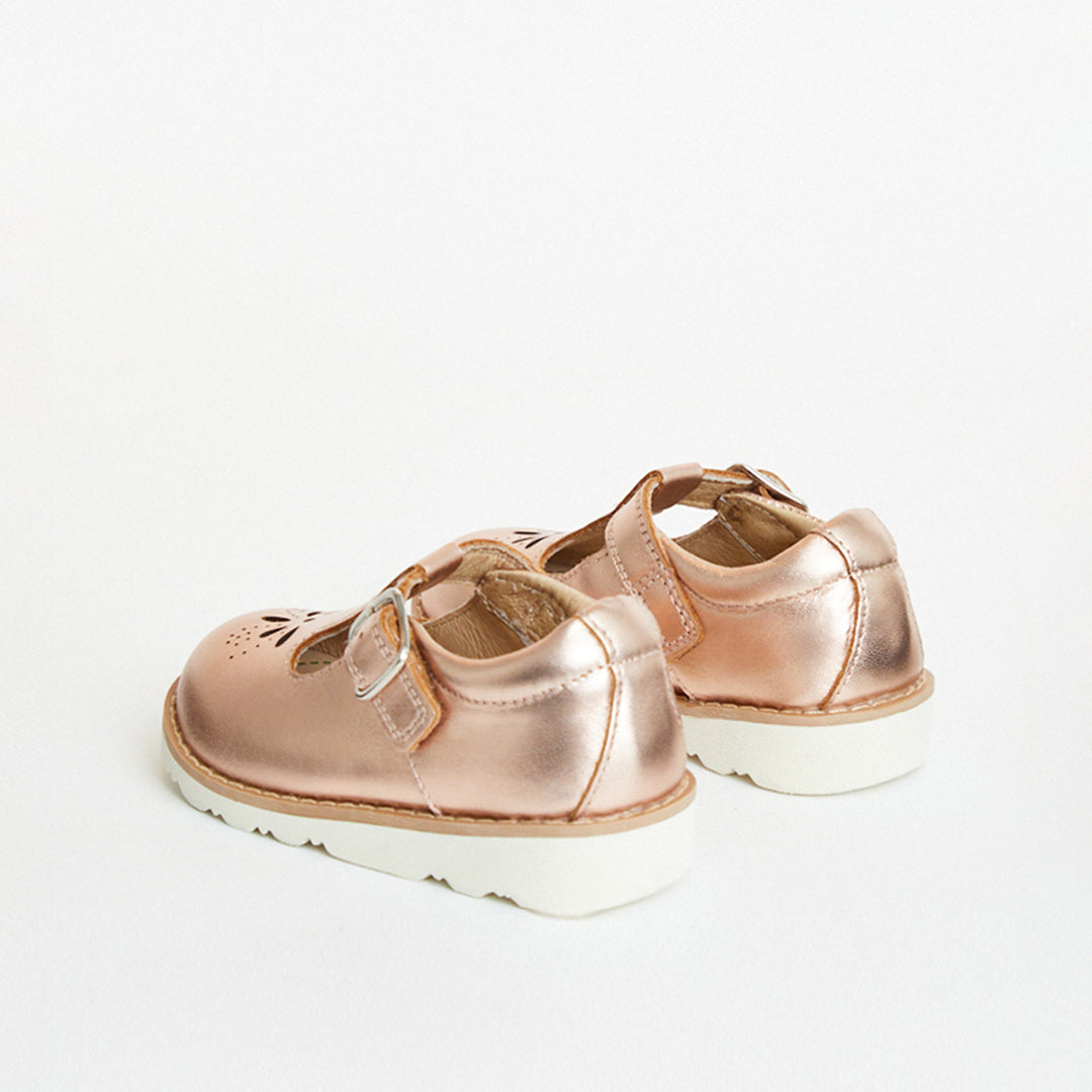 Luna Rose Gold Metallic Girls Kids Shoe