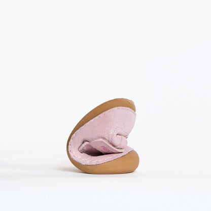 Rocket Pink Sparkle Suede First Walker Trainer
