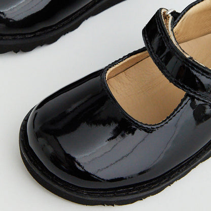 Aurora Black Patent Girls Kids Shoe