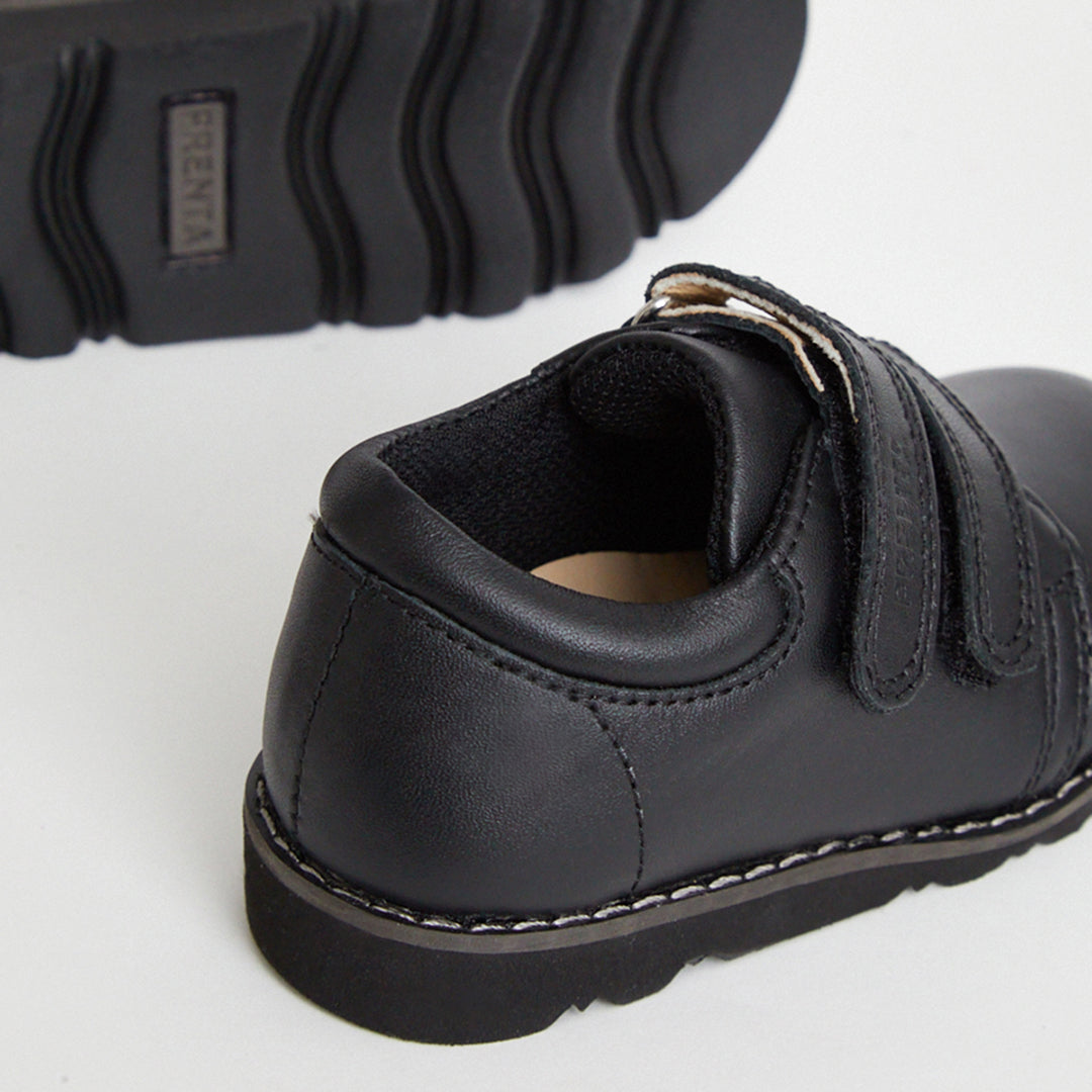 Comet Black Leather Boys Kids Shoe