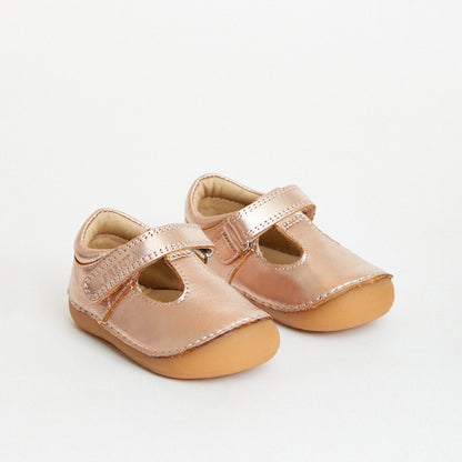 Atlas Rose Gold Metallic First Walker Shoe