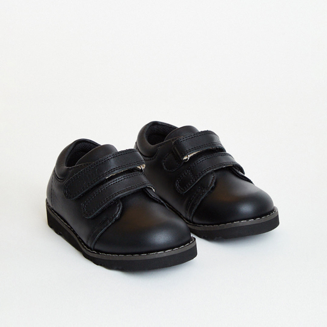 Comet Black Leather Boys Kids Shoe