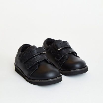 Comet Black Leather Boys Kids Shoe