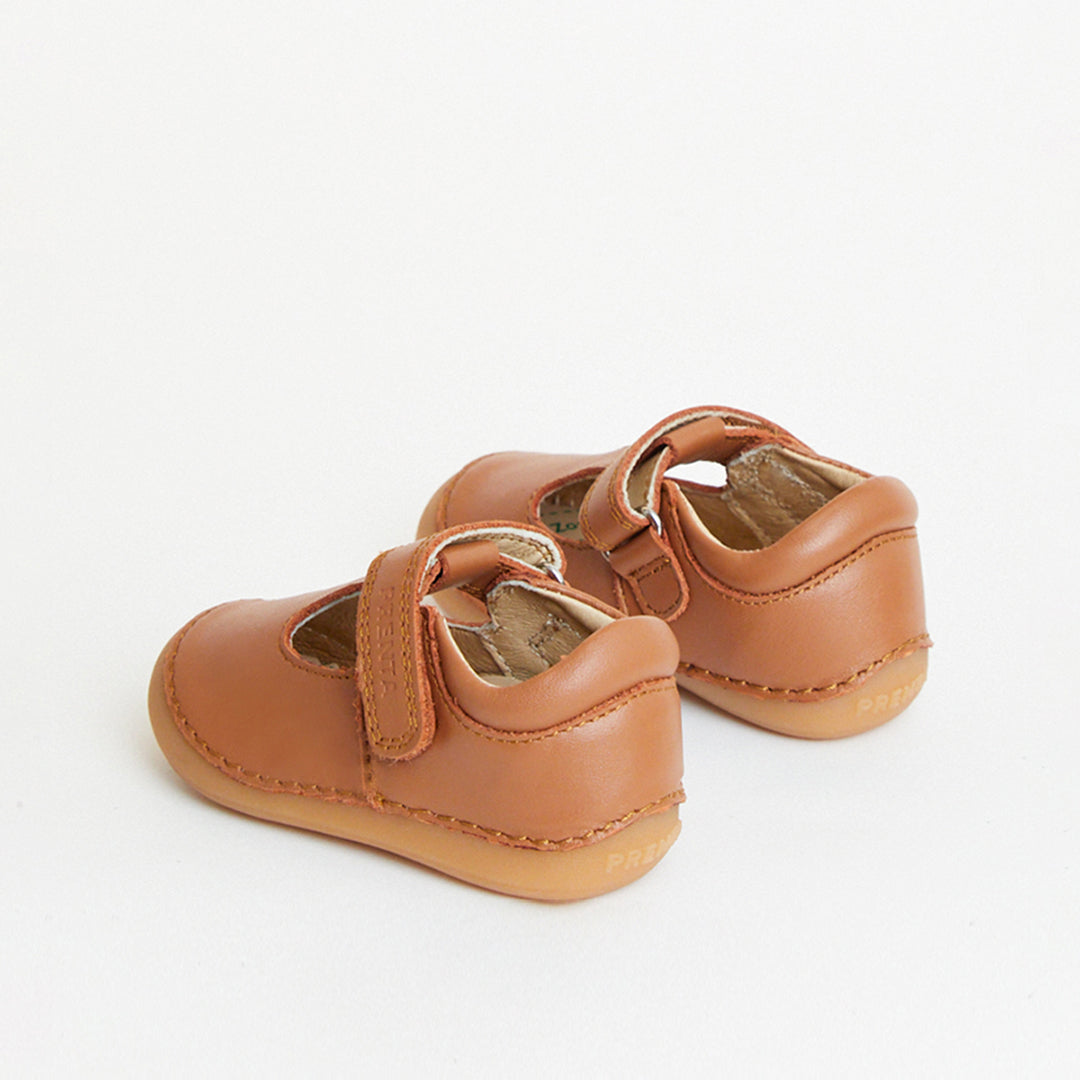 Atlas Tan Leather First Walker Shoe