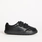 Ember Black Leather Pre-School Barefoot School Shoe