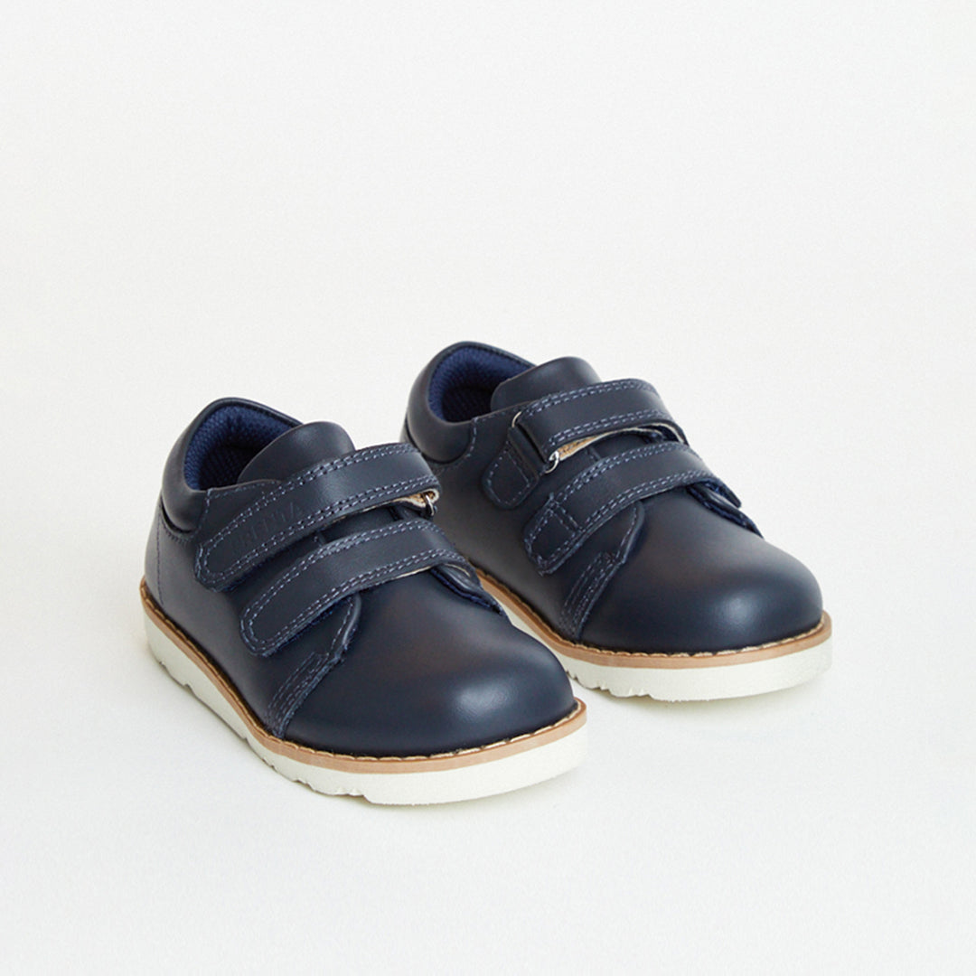 Comet Navy Leather Boys Kids Shoe